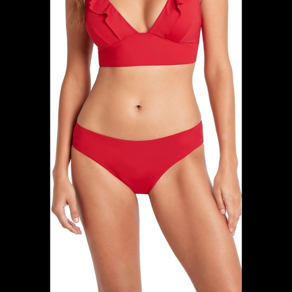 NWT Sea Level [ 4 US/‎ 8 UK ] Essential Regular Bikini Bottoms in Red - Picture 12 of 12